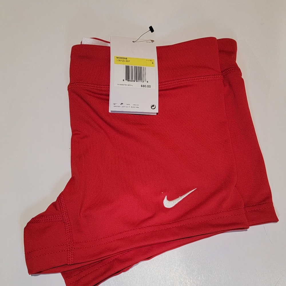 Nike Women's Red Volleyball Shorts Size Small